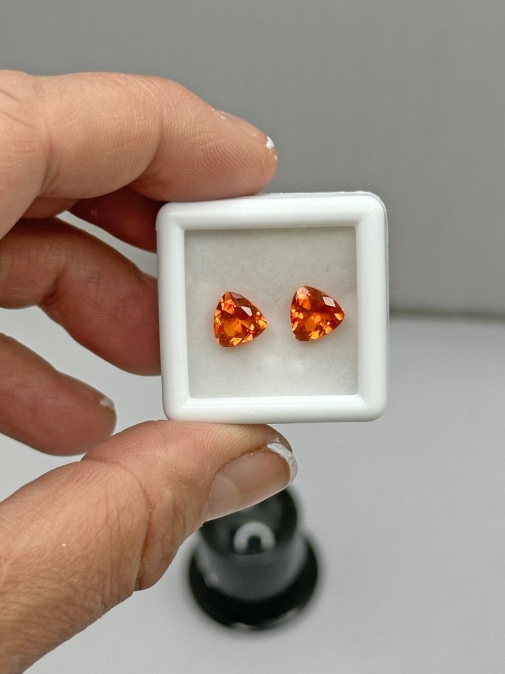 Pair of Orange Sapphire Gems